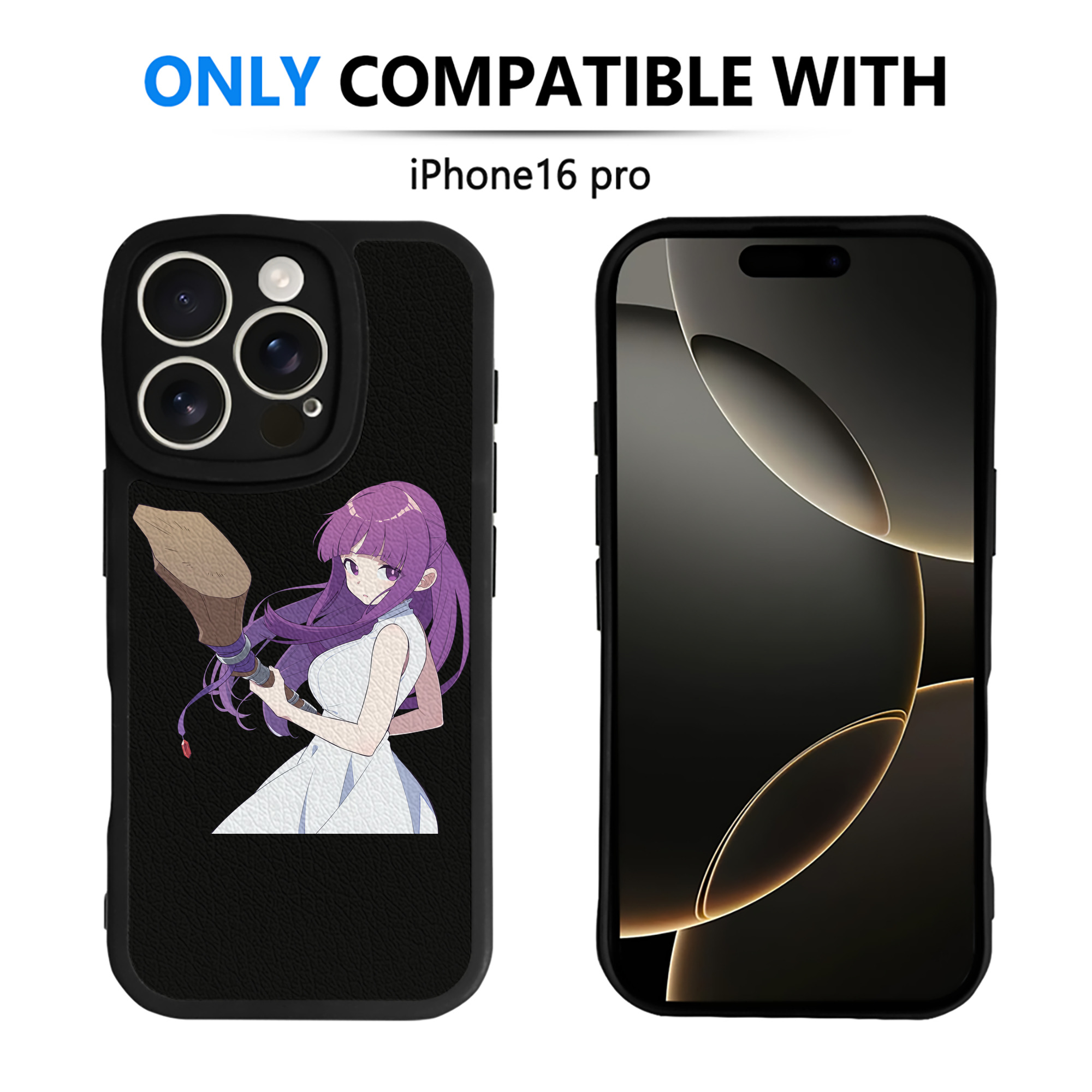 （画像用） 葬送のフリーレン Frieren 【iPhone 16シリーズ対応】シリコンスマホケース（レザー調） 材質：シリコン